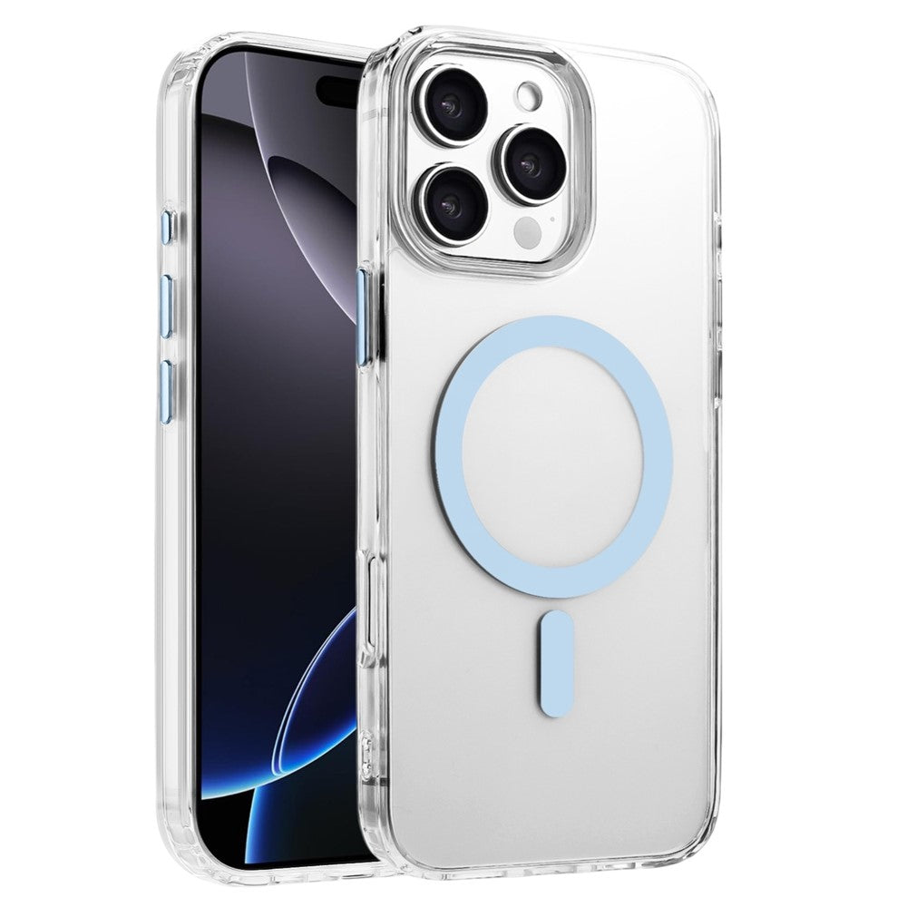 For iPhone 16 Pro Max Case Compatible with MagSafe Clear PC + TPU Sealed Magnetic Phone Cover