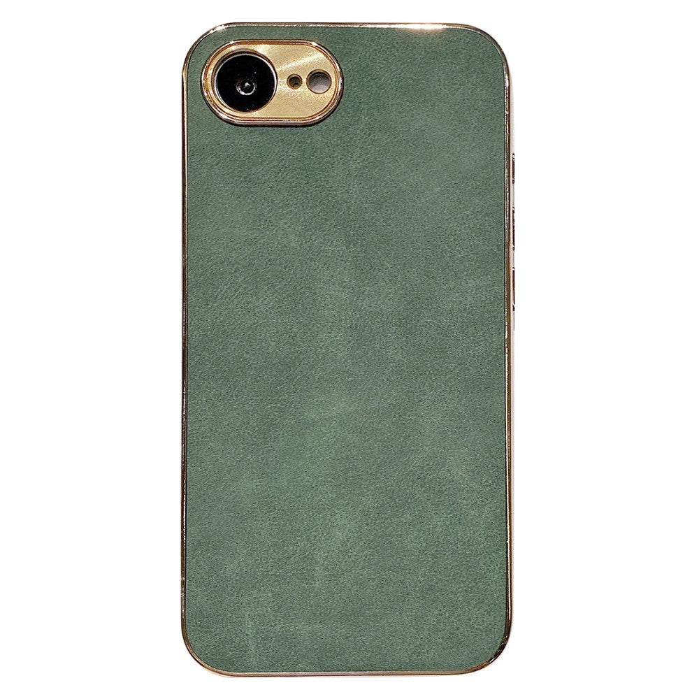 For iPhone 17e / 16e Phone Case Shockproof Leather + TPU Electroplating Cover