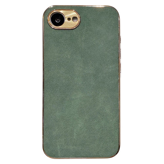 For iPhone 17e / 16e Phone Case Shockproof Leather + TPU Electroplating Cover