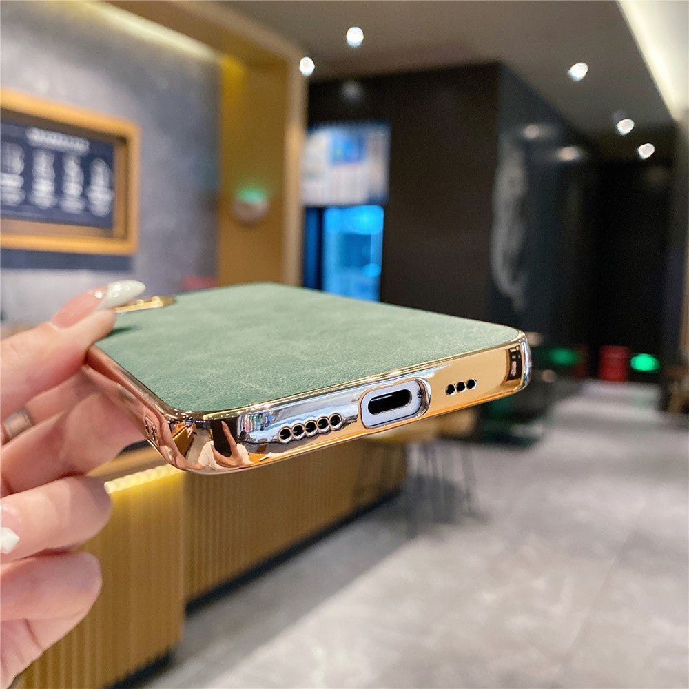 For iPhone 17e / 16e Phone Case Shockproof Leather + TPU Electroplating Cover