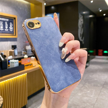 For iPhone 17e / 16e Phone Case Shockproof Leather + TPU Electroplating Cover