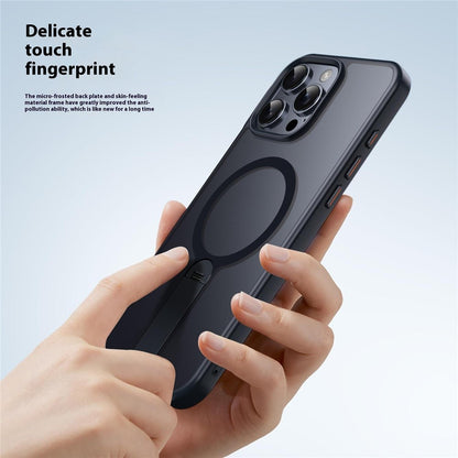 For iPhone 14 Pro Case Compatible with MagSafe Rotating Straight Kickstand TPU + PC Matte Phone Cover