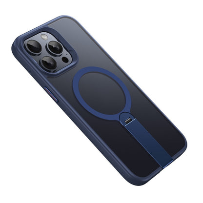 For iPhone 14 Pro Case Compatible with MagSafe Rotating Straight Kickstand TPU + PC Matte Phone Cover