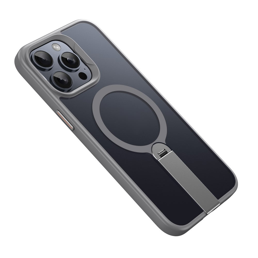For iPhone 14 Pro Case Compatible with MagSafe Rotating Straight Kickstand TPU + PC Matte Phone Cover