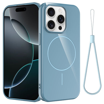 For iPhone 14 Pro Magnetic Case Compatible with MagSafe TPU Phone Back Cover with Lanyard