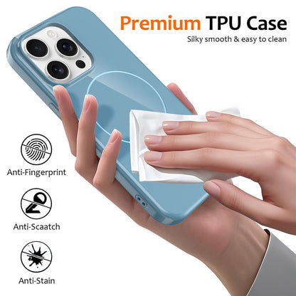 For iPhone 14 Pro Magnetic Case Compatible with MagSafe TPU Phone Back Cover with Lanyard