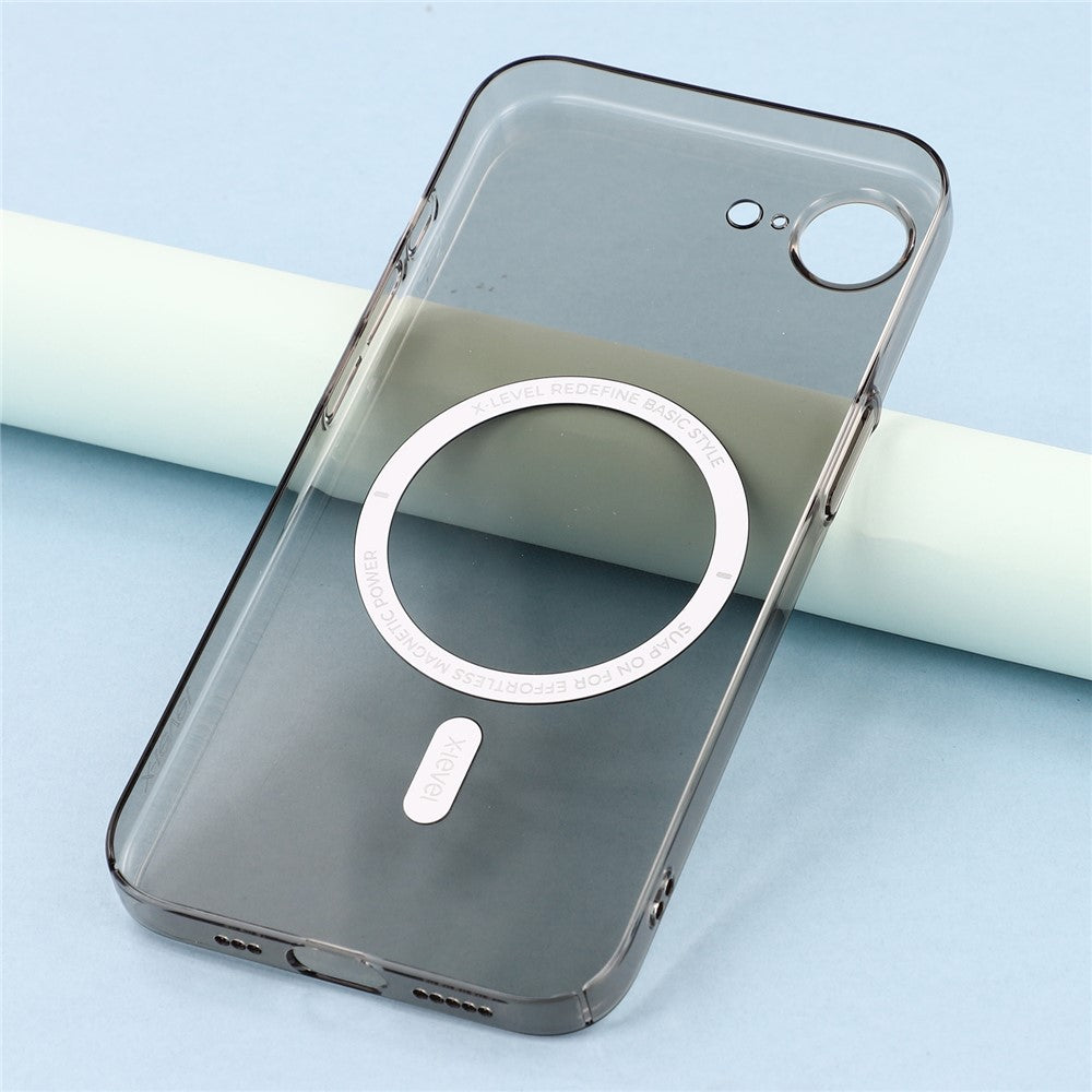 X-LEVEL For iPhone 17e / 16e Case Compatible with MagSafe Clear Back Slim Hard PC Phone Cover