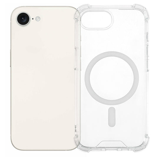 For iPhone 17e / 16e Clear Phone Case Compatible with MagSafe 1.5mm Shockproof Back Cover