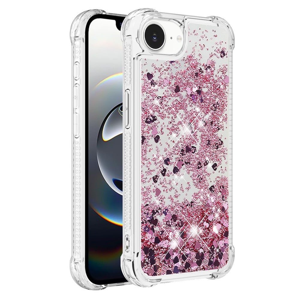 For iPhone 17e / 16e TPU Case Glitter Quicksand Shockproof Phone Back Cover