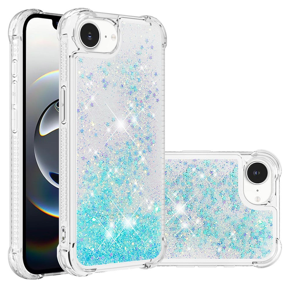 For iPhone 17e / 16e TPU Case Glitter Quicksand Shockproof Phone Back Cover