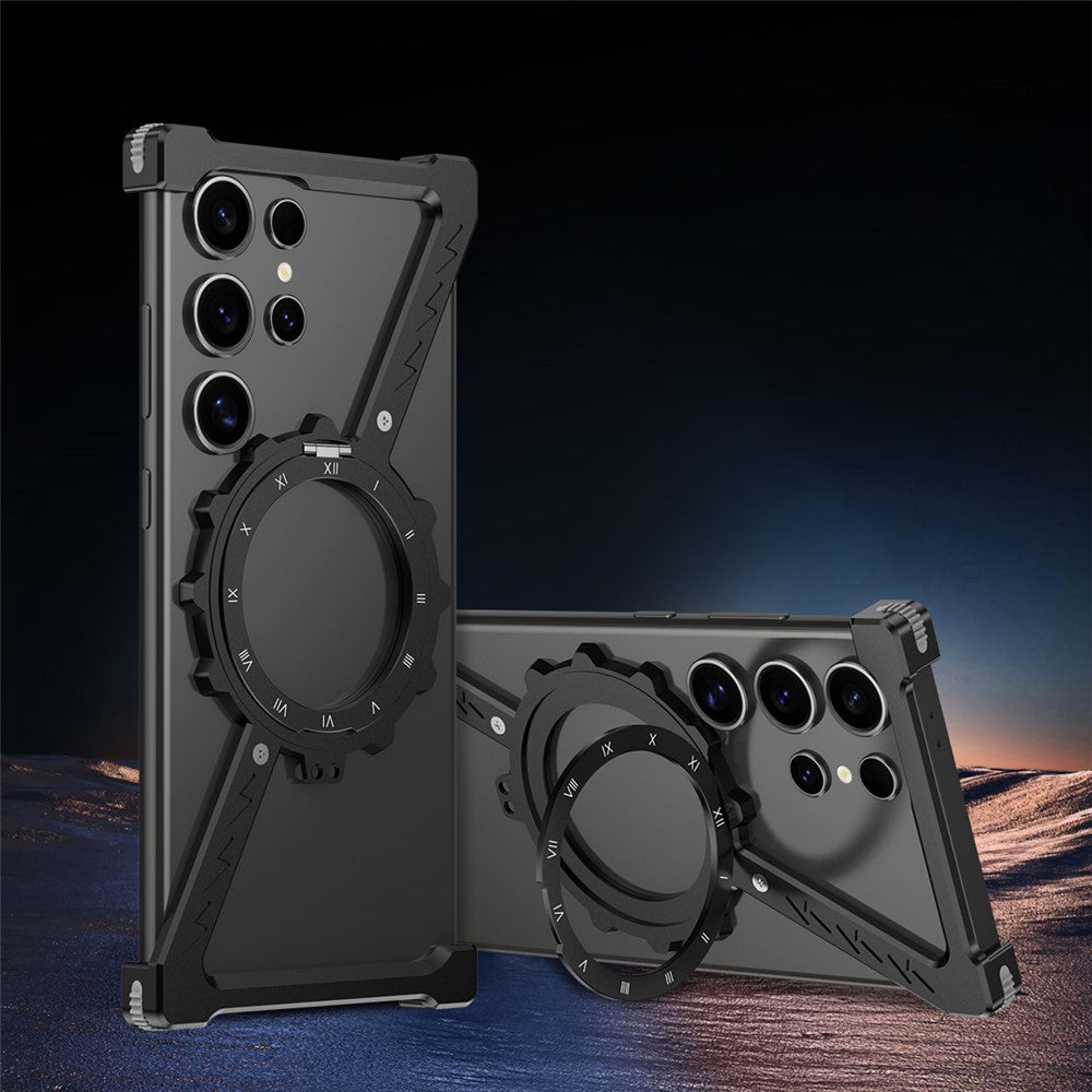 For Samsung Galaxy S25 Ultra Kickstand Magnetic Case Z Shape Bumper Phone Cover
