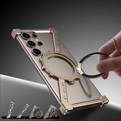 For Samsung Galaxy S25 Ultra Kickstand Magnetic Case Z Shape Bumper Phone Cover