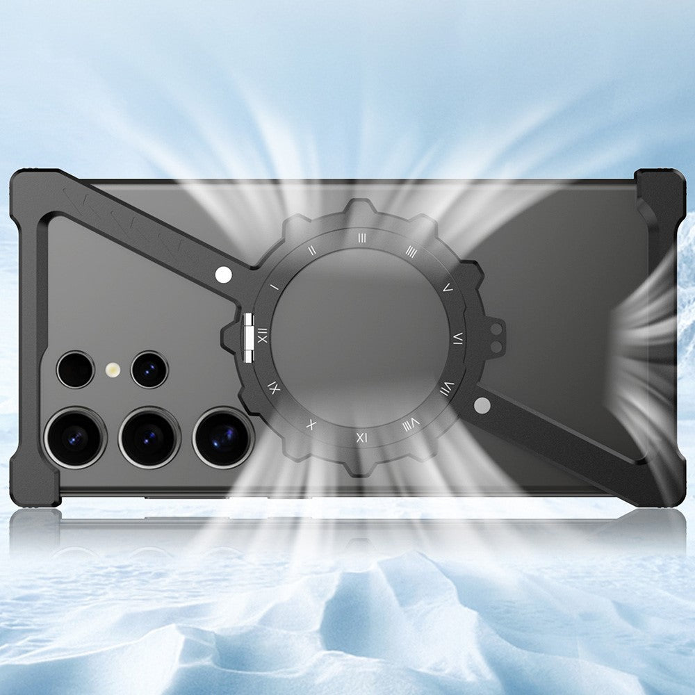 For Samsung Galaxy S25 Ultra Kickstand Magnetic Case Z Shape Bumper Phone Cover