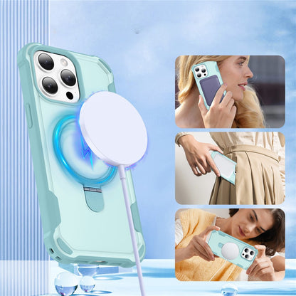 For iPhone 14 Pro Case Compatible with MagSafe Kickstand TPU + PC Shockproof Phone Back Cover
