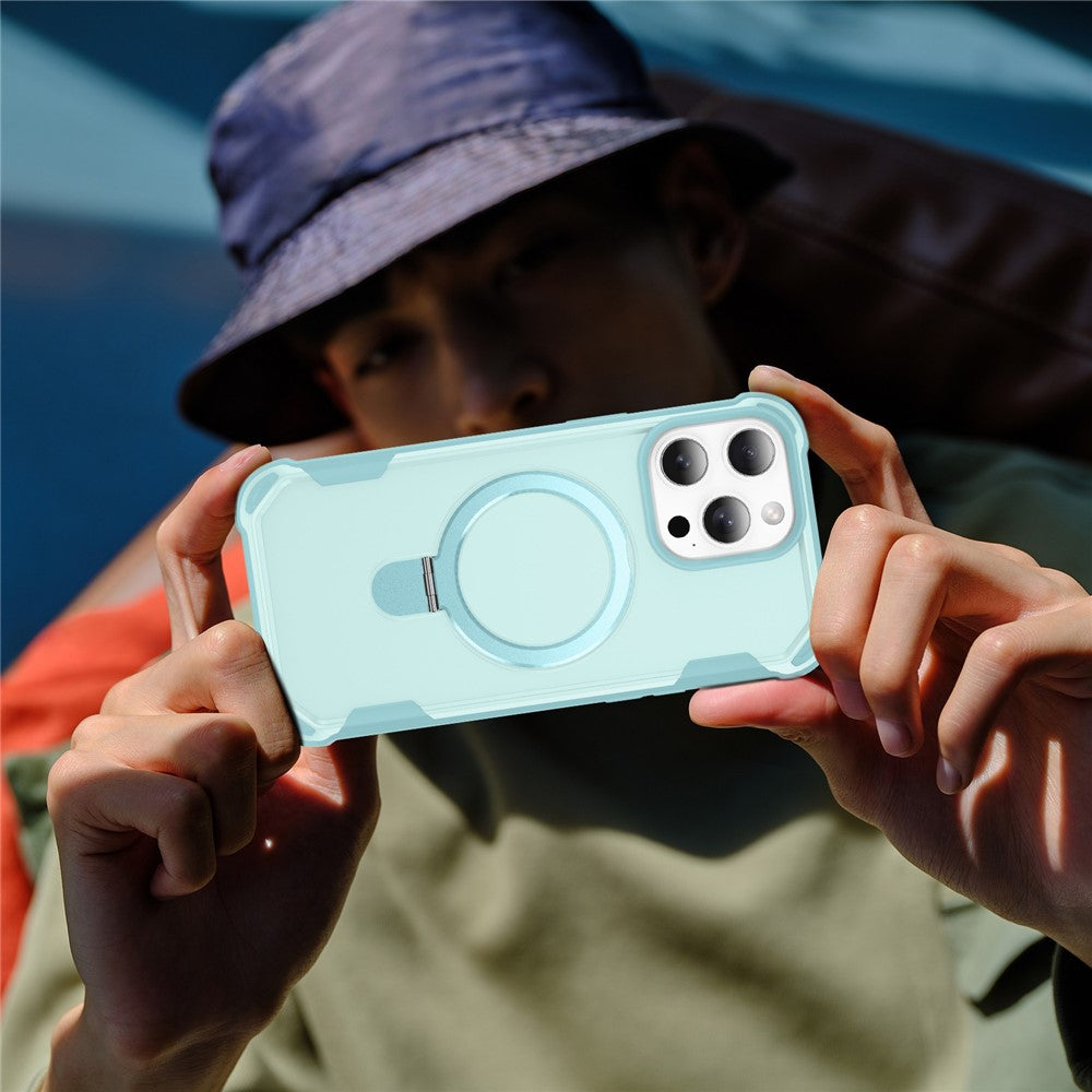 For iPhone 14 Pro Case Compatible with MagSafe Kickstand TPU + PC Shockproof Phone Back Cover