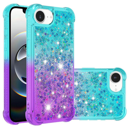 For iPhone 17e / 16e TPU Case Gradient Quicksand Phone Back Cover