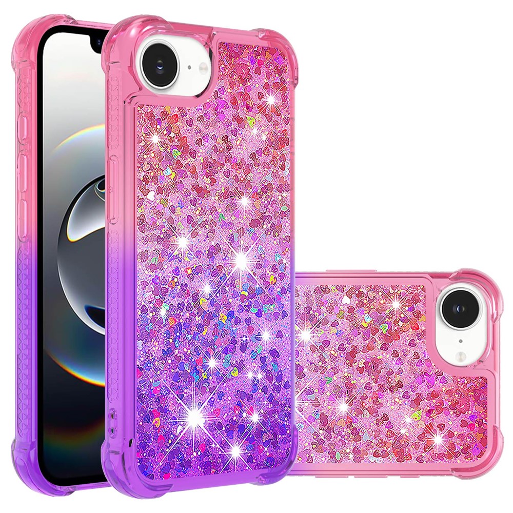 For iPhone 17e / 16e TPU Case Gradient Quicksand Phone Back Cover