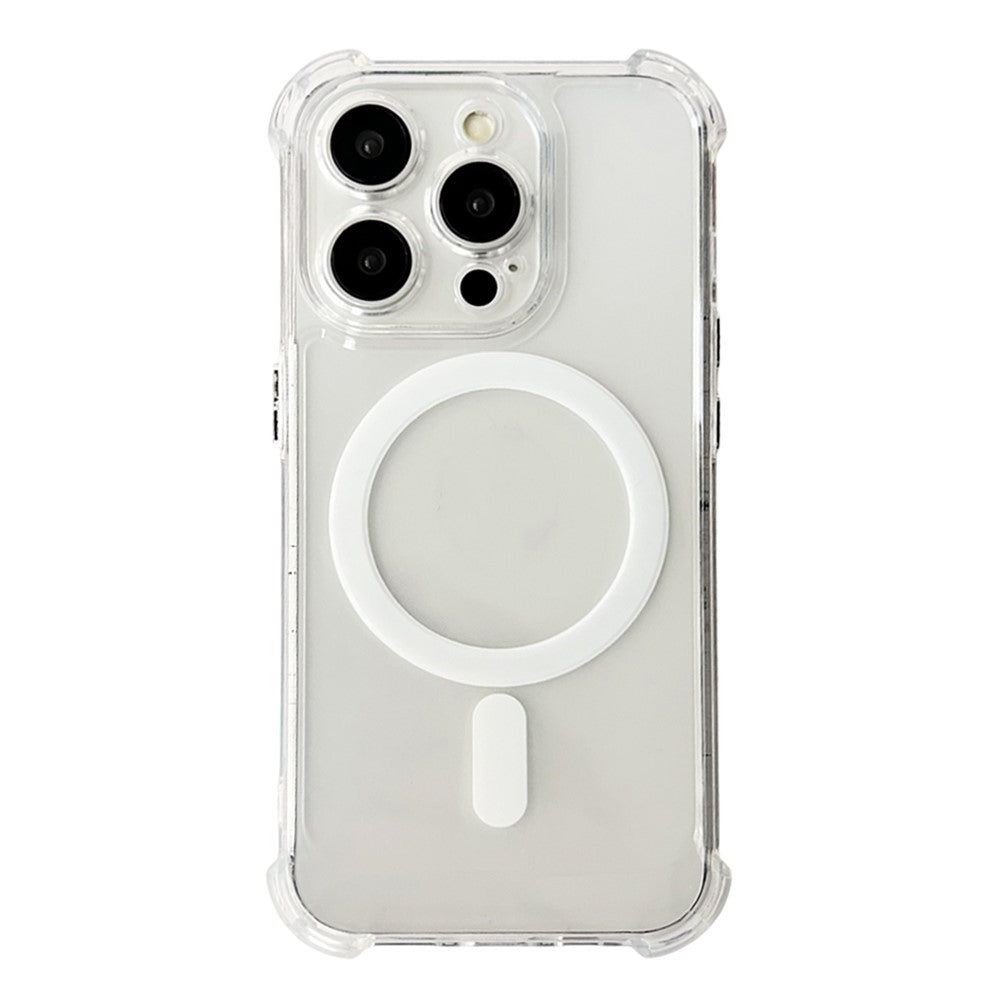 SHANWO For iPhone 14 Pro Magnetic Case Anti Drop Soft TPU Clear Phone Back Cover
