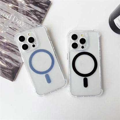 SHANWO For iPhone 14 Pro Magnetic Case Anti Drop Soft TPU Clear Phone Back Cover
