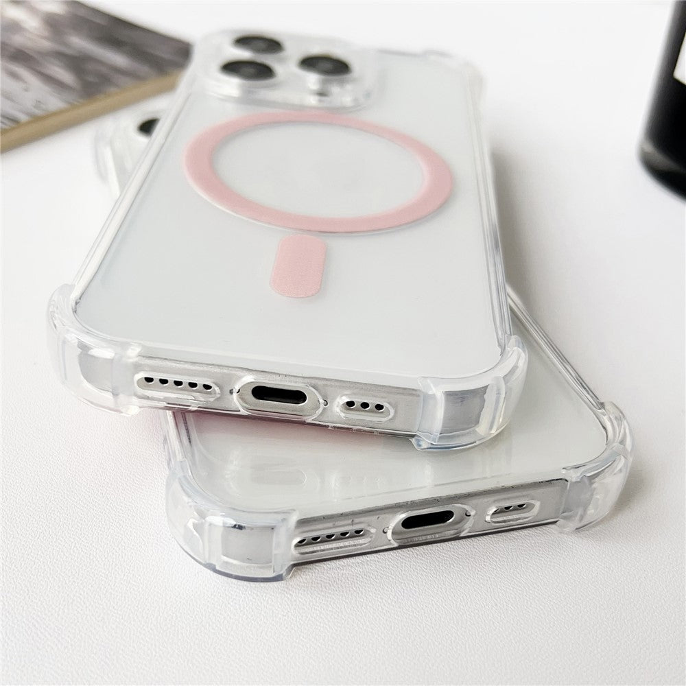 SHANWO For iPhone 14 Pro Magnetic Case Anti Drop Soft TPU Clear Phone Back Cover