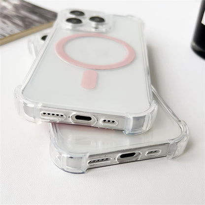 SHANWO For iPhone 14 Pro Magnetic Case Anti Drop Soft TPU Clear Phone Back Cover