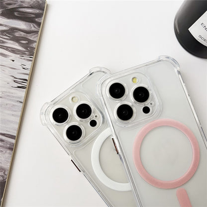 SHANWO For iPhone 14 Pro Magnetic Case Anti Drop Soft TPU Clear Phone Back Cover