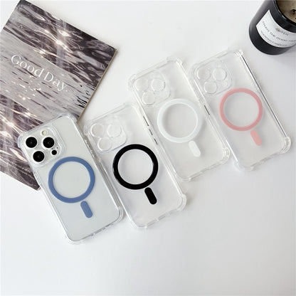 SHANWO For iPhone 14 Pro Magnetic Case Anti Drop Soft TPU Clear Phone Back Cover