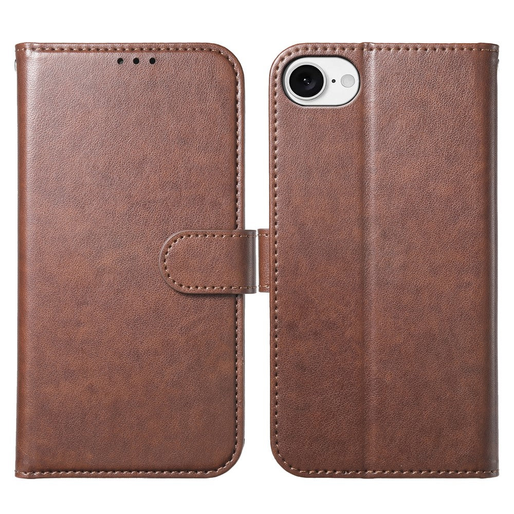 For iPhone 17e / 16e Wallet Phone Case with 8 Card Slot Stand PU Leather Folio Flip Cover