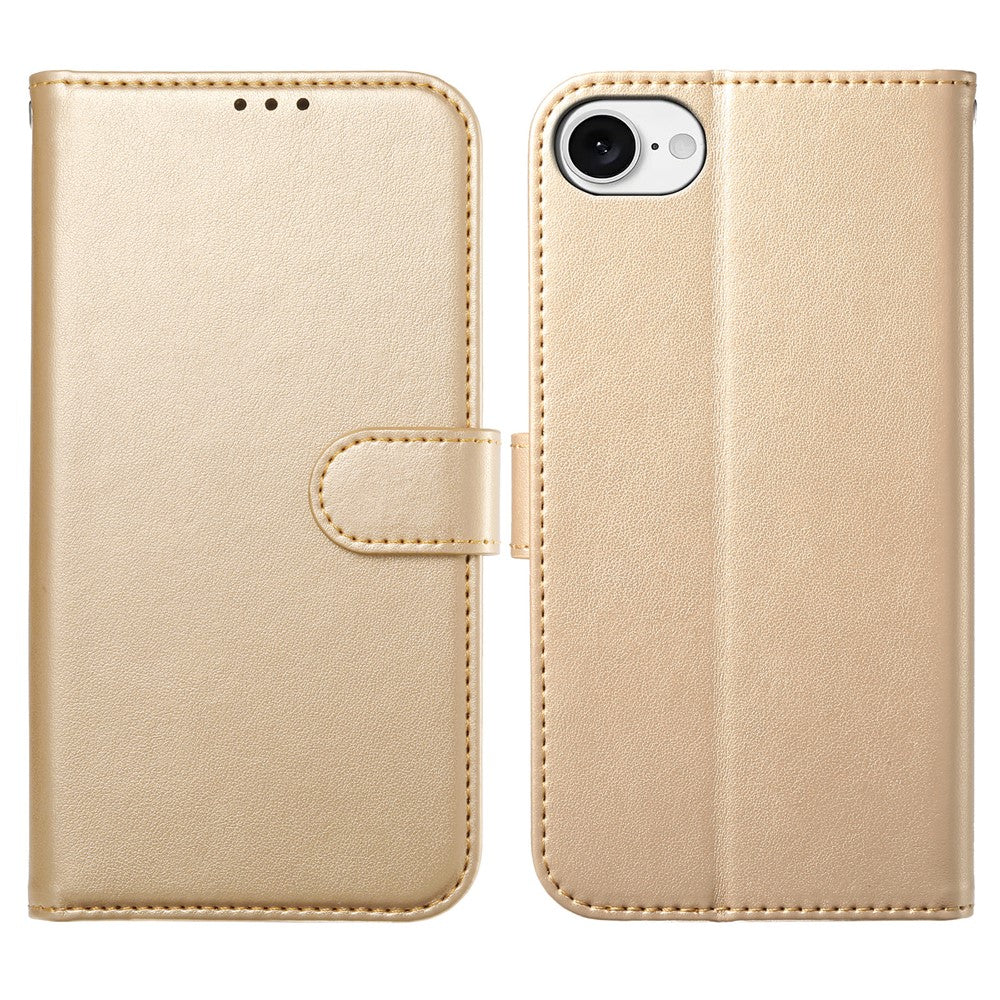 For iPhone 17e / 16e Wallet Phone Case with 8 Card Slot Stand PU Leather Folio Flip Cover