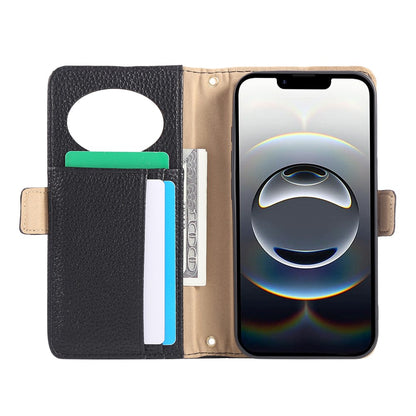 For iPhone 17e / 16e Wallet Phone Case Shockproof TPU+PU Leather Flip Cover with Mirror, Strap