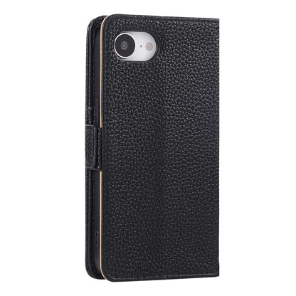 For iPhone 17e / 16e Wallet Phone Case Shockproof TPU+PU Leather Flip Cover with Mirror, Strap