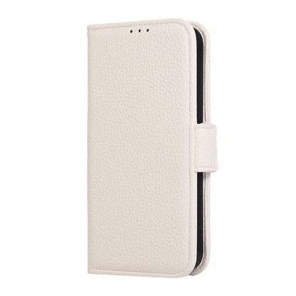 For iPhone 17e / 16e Wallet Case RFID Blocking Litchi Texture Flip Leather Cover with Wrist Strap and Crossbody Strap