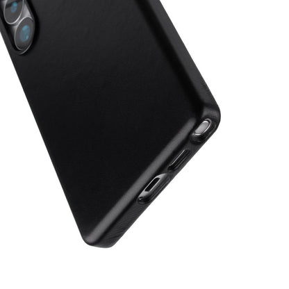 MELKCO For Samsung	Galaxy S25 Ultra Magnetic Case Full Wrapped Waxy Genuine Cow Leather PC Back Cover