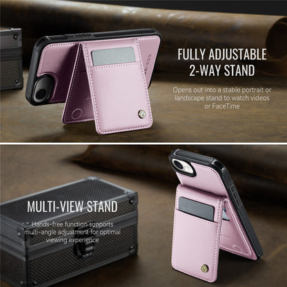 JEEHOOD For iPhone 17e / 16e Leather Back Cover Compatible with MagSafe  J06 Phone Case with Card Bag RFID Blocking
