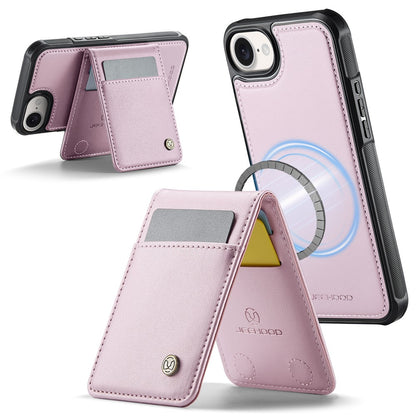JEEHOOD For iPhone 17e / 16e Leather Back Cover Compatible with MagSafe  J06 Phone Case with Card Bag RFID Blocking
