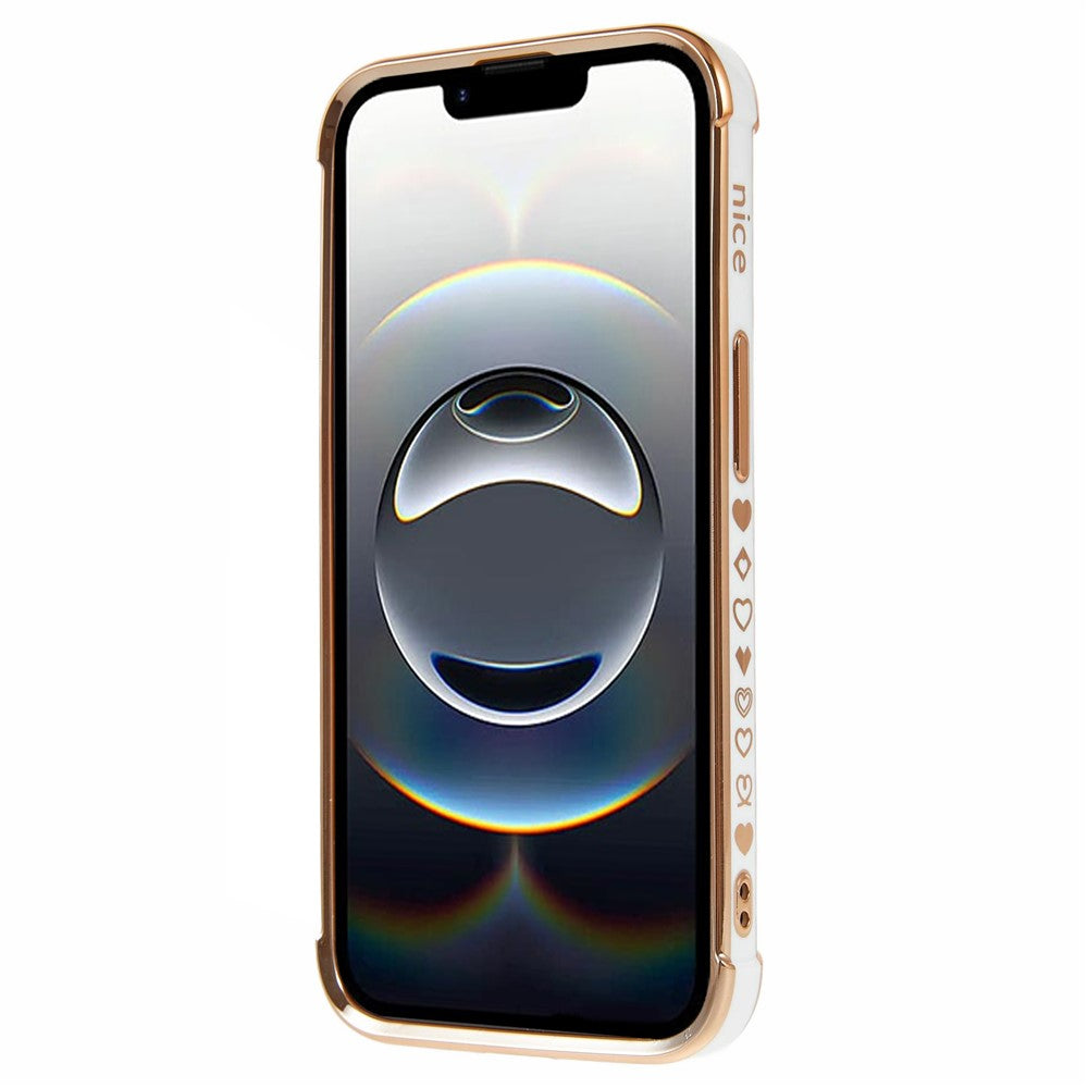 For iPhone 17e / 16e Case TPU Phone Back Cover Electroplating Heart Pattern