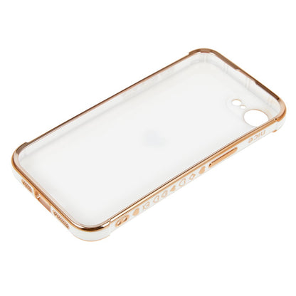 For iPhone 17e / 16e Case TPU Phone Back Cover Electroplating Heart Pattern