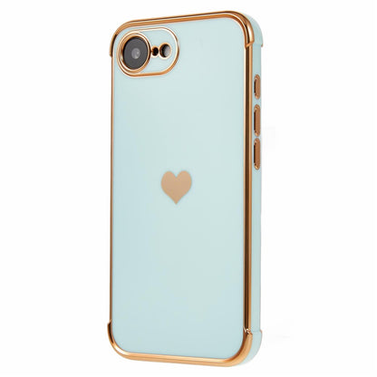 For iPhone 17e / 16e Case TPU Phone Back Cover Electroplating Heart Pattern