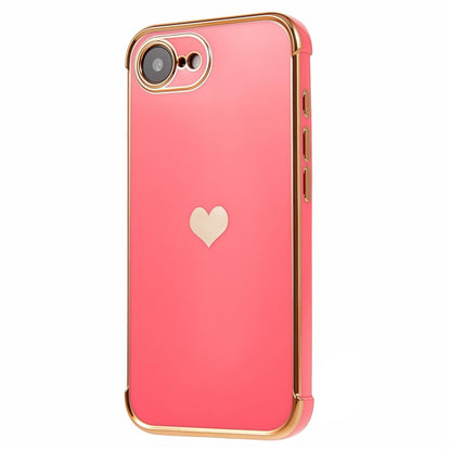 For iPhone 17e / 16e Case TPU Phone Back Cover Electroplating Heart Pattern