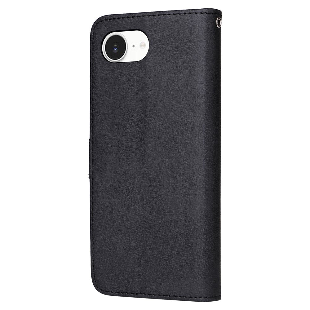 For iPhone 17e / 16e Case 2 in 1 Detachable Magnetic Leather Wallet Mobile Cover with Strap