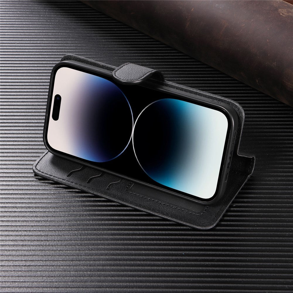 For iPhone 17e / 16e Case 2 in 1 Detachable Magnetic Leather Wallet Mobile Cover with Strap