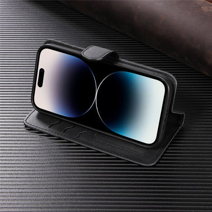 For iPhone 17e / 16e Case 2 in 1 Detachable Magnetic Leather Wallet Mobile Cover with Strap