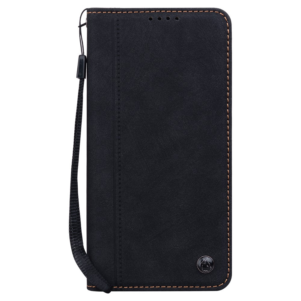 For iPhone 14 Pro Case Lines Pattern Wallet Leather Phone Cover with Strap
