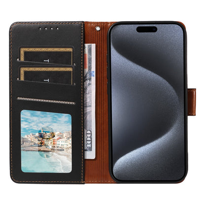 For iPhone 17e / 16e Case RFID Blocking Leather Wallet Flip Phone Cover with Wrist Strap