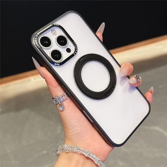 JAUCASE For iPhone 16 Pro Max Case Matte Clear TPU + PC Kickstand Cover Compatible with MagSafe