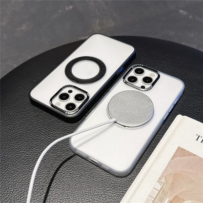JAUCASE For iPhone 16 Pro Max Case Matte Clear TPU + PC Kickstand Cover Compatible with MagSafe