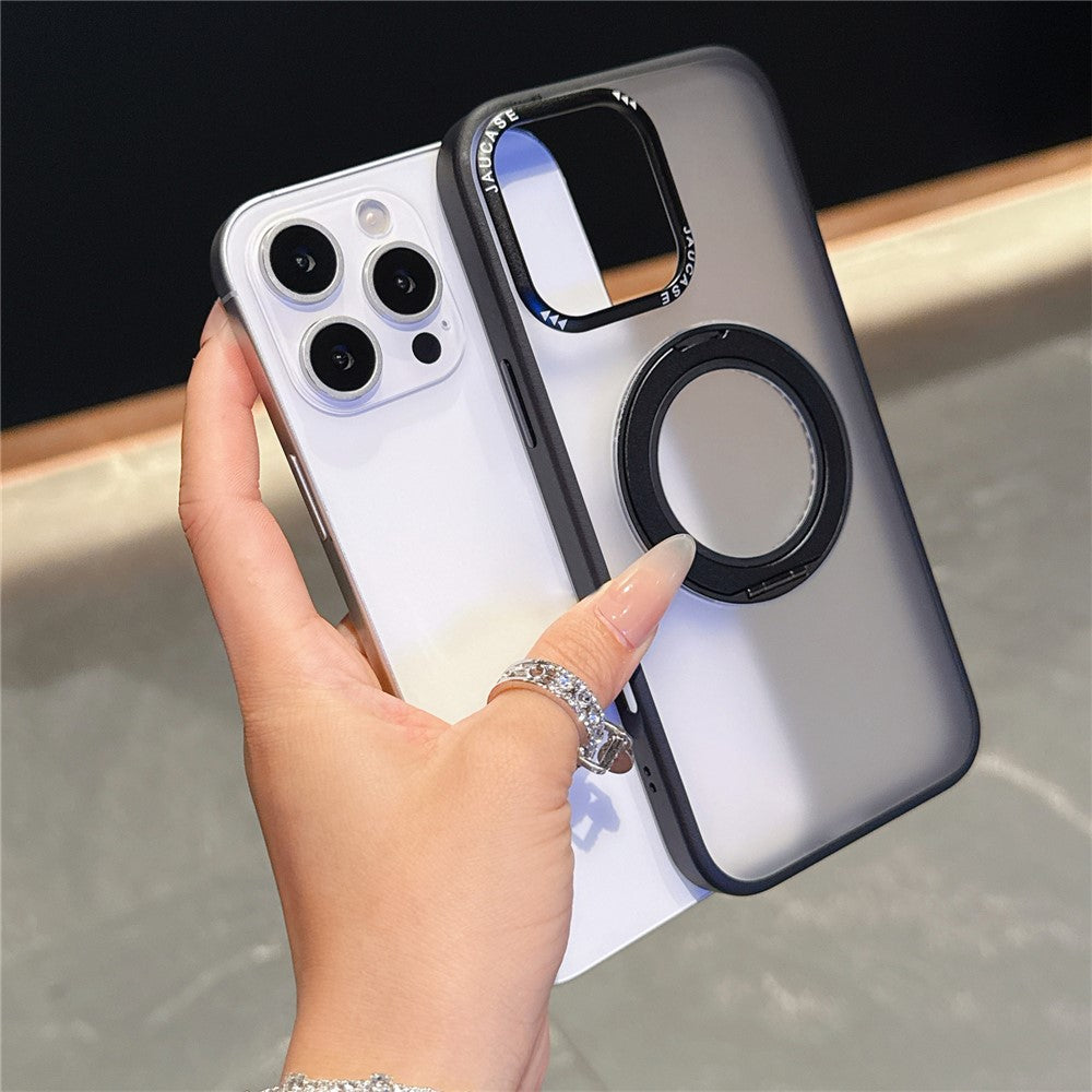 JAUCASE For iPhone 16 Pro Max Case Matte Clear TPU + PC Kickstand Cover Compatible with MagSafe