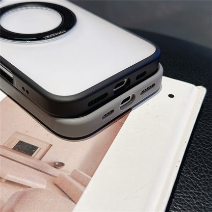 JAUCASE For iPhone 16 Pro Max Case Matte Clear TPU + PC Kickstand Cover Compatible with MagSafe