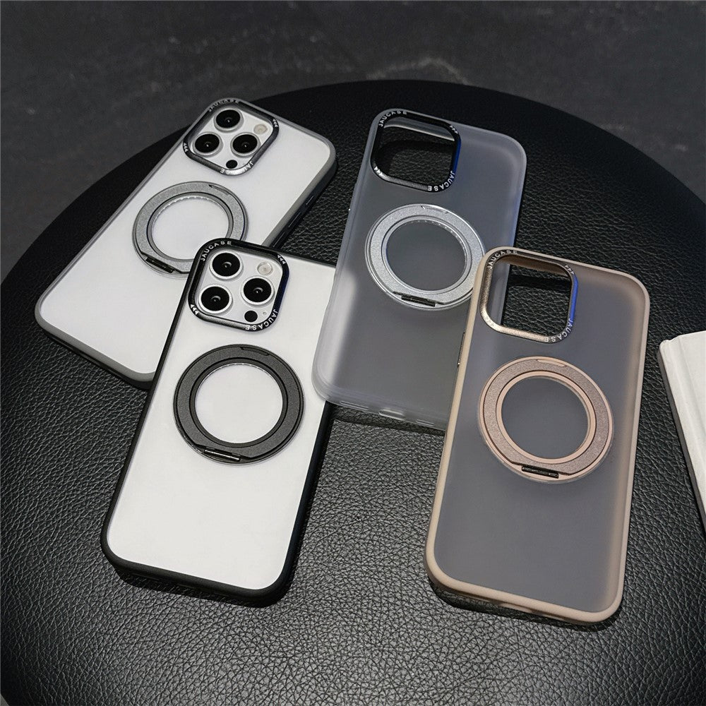 JAUCASE For iPhone 16 Pro Max Case Matte Clear TPU + PC Kickstand Cover Compatible with MagSafe