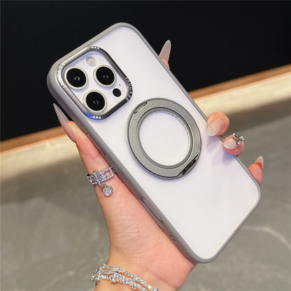 JAUCASE For iPhone 16 Pro Max Case Matte Clear TPU + PC Kickstand Cover Compatible with MagSafe